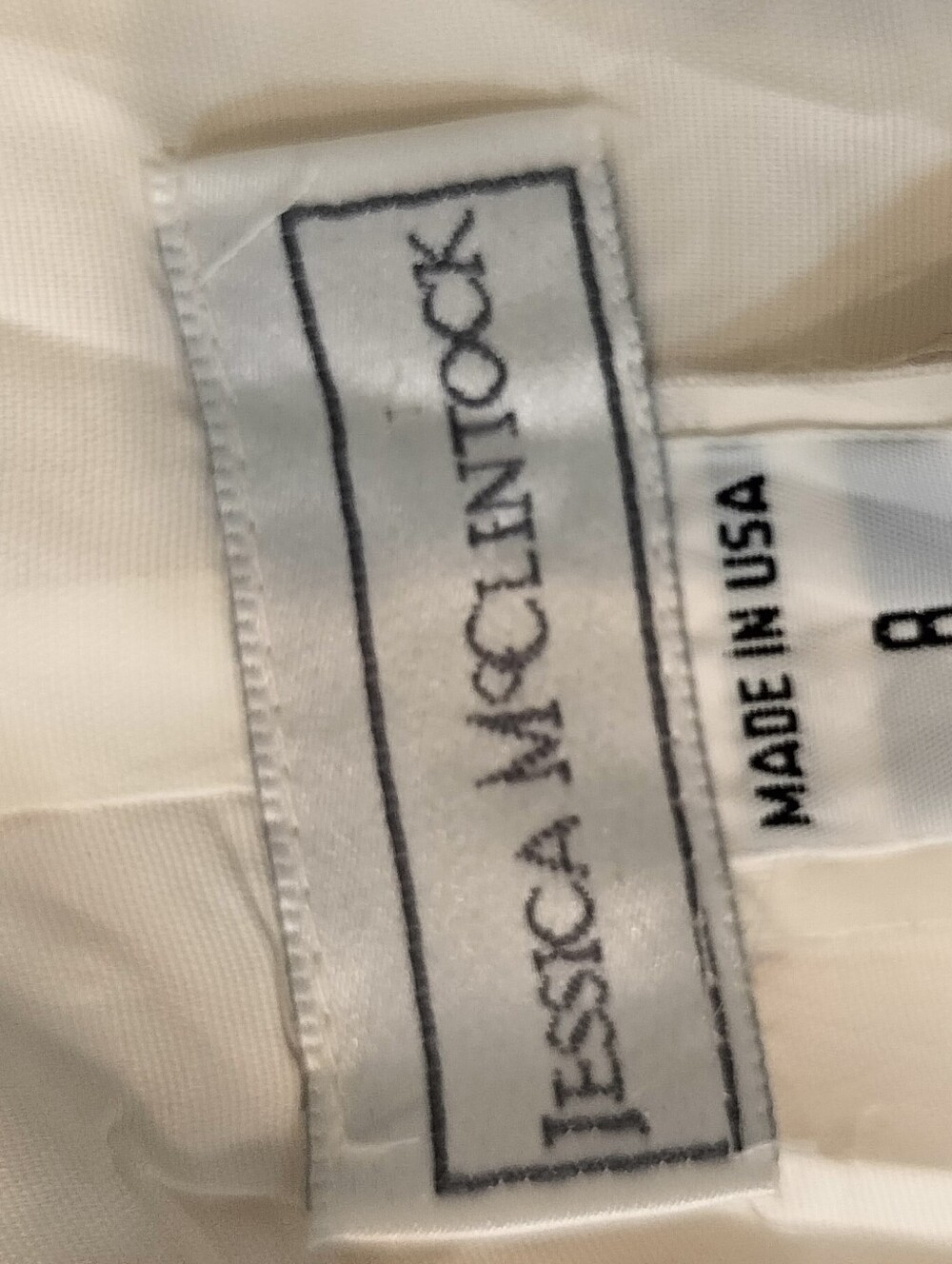Jessica McClintock Cream Bridal Dress Labelled Designer Gown - Picture 3 of 4